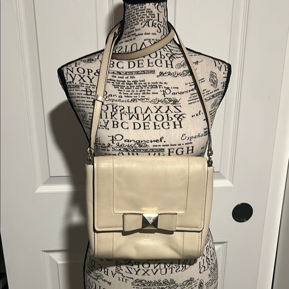 Kate Spade Cream Crossbody Bag with Bow Detail